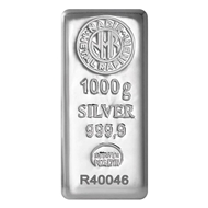 شمش نقره ندیر Nadir وزن 1 کیلویی عیار 999.0